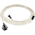 thumbnail image 1 of IC 9.84FT Plug in Hanging Light Fixture with Switch, Industrial Pendant Lamp Light Cord with Twisted Hemp Rope DIY Light Fixture for Farmhose Home Lighting DecorsWhite, 1 of 5