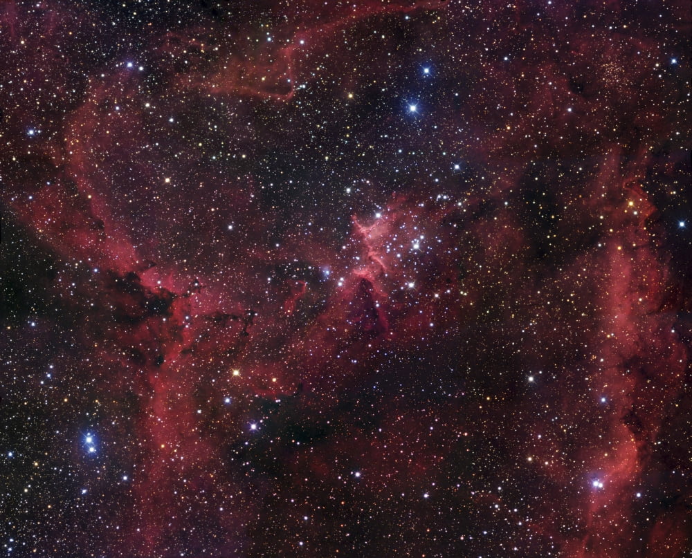 IC 1805 in Cassiopeia Canvas Art - Robert GendlerStocktrek Images (16 x 13)