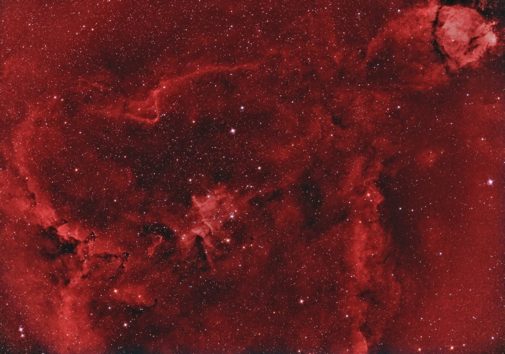 IC 1805 the Heart Nebula Canvas Art - Reinhold WittichStocktrek Images (17 x 12)