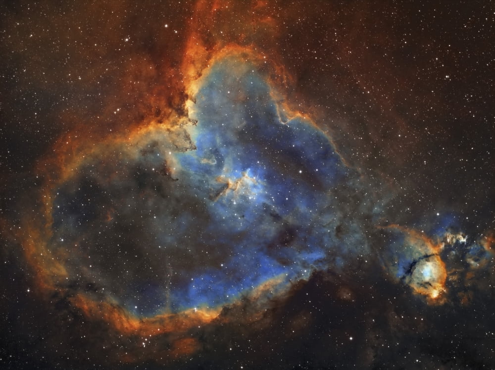 IC 1805 the Heart Nebula in Cassiopeia Canvas Art - Lorand FenyesStocktrek Images (33 x 25)