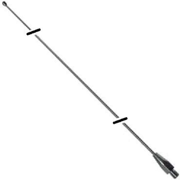 IC-56 Stainless Steel 102" (8.5 feet) CB Band Antenna Whip, 27 MHz Frequency, Resists Bending and Kinking, Stainless Steel 17-7ph Whip, Dissipation Ball Tip Reduces Unwanted Static