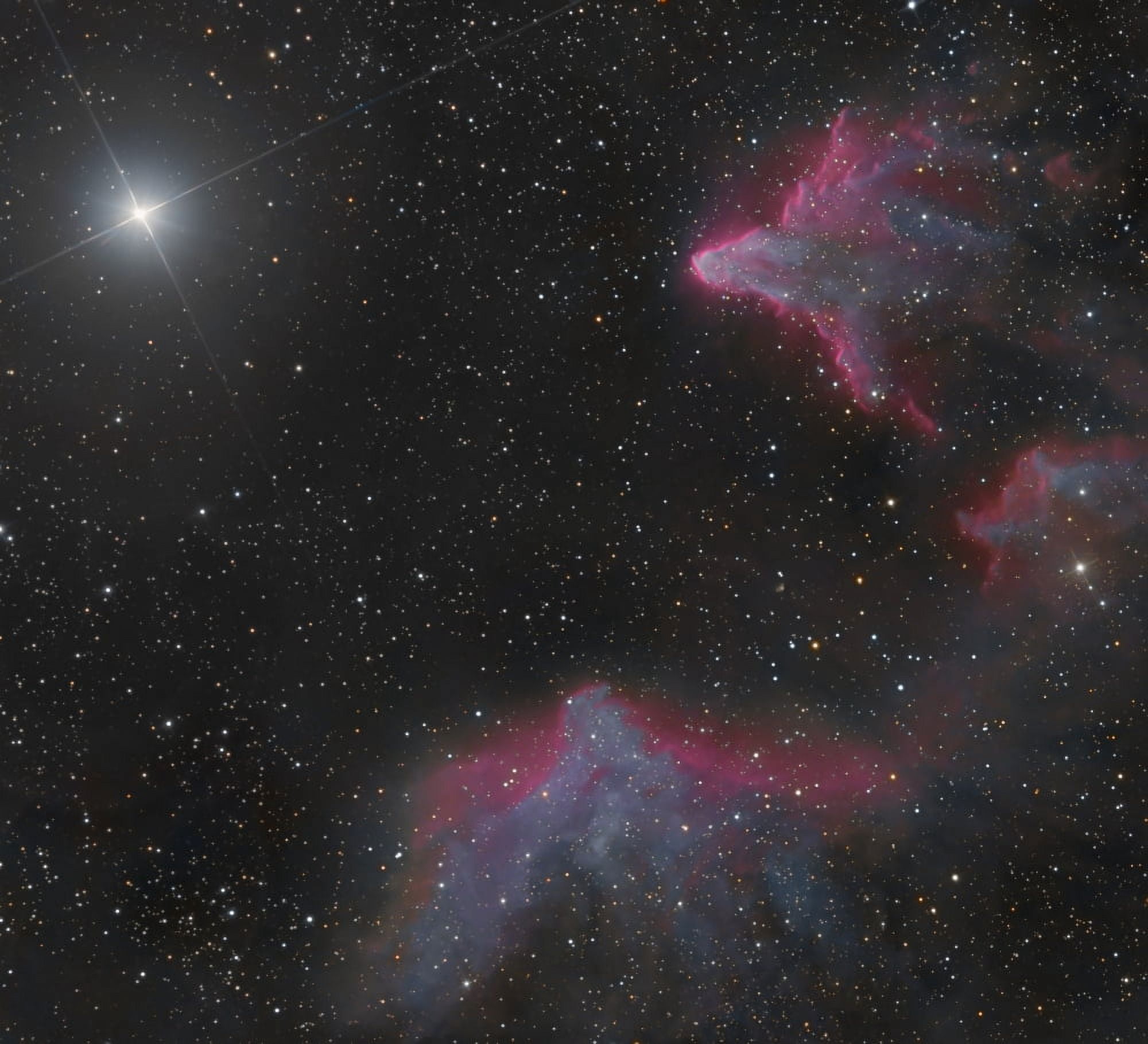 IC 59 and IC 63 in Cassiopeia Canvas Art - Bob FeraStocktrek Images (29 x 27)