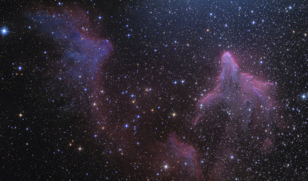 IC 59 and IC 63 near Gamma Cas Canvas Art - Ken CrawfordStocktrek Images (18 x 11)