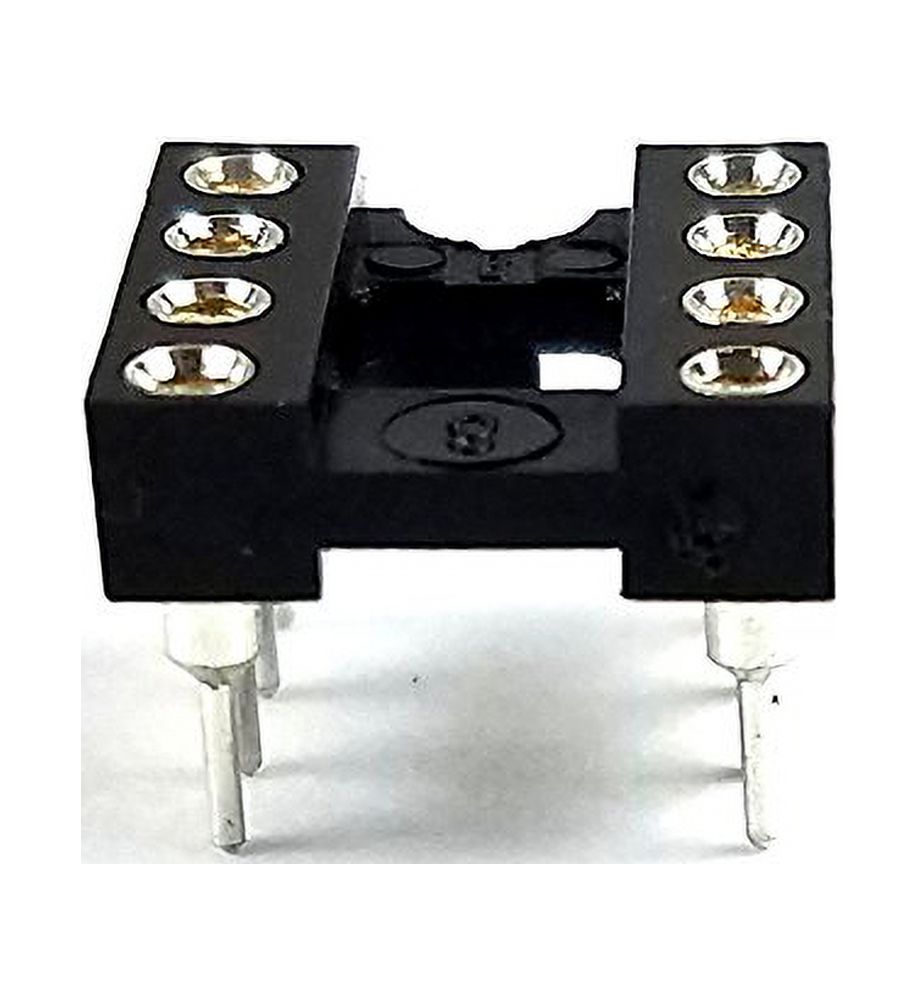 IC DIP Sockets Machined Round Contact Pins Holes Pitch 2.54Mm 8Pin DIP