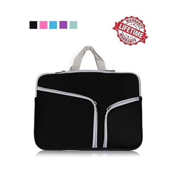 IC ICLOVER 15 Inch Water Resistant Slim Laptop Sleeve, Black