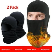 IC ICLOVER 2 Pack Winter Hats Ski Mask Balaclava Fleece Full Face Cover for Outdoor Sports Motorcycle Cycling Skiing, Windproof and Warm(Black)