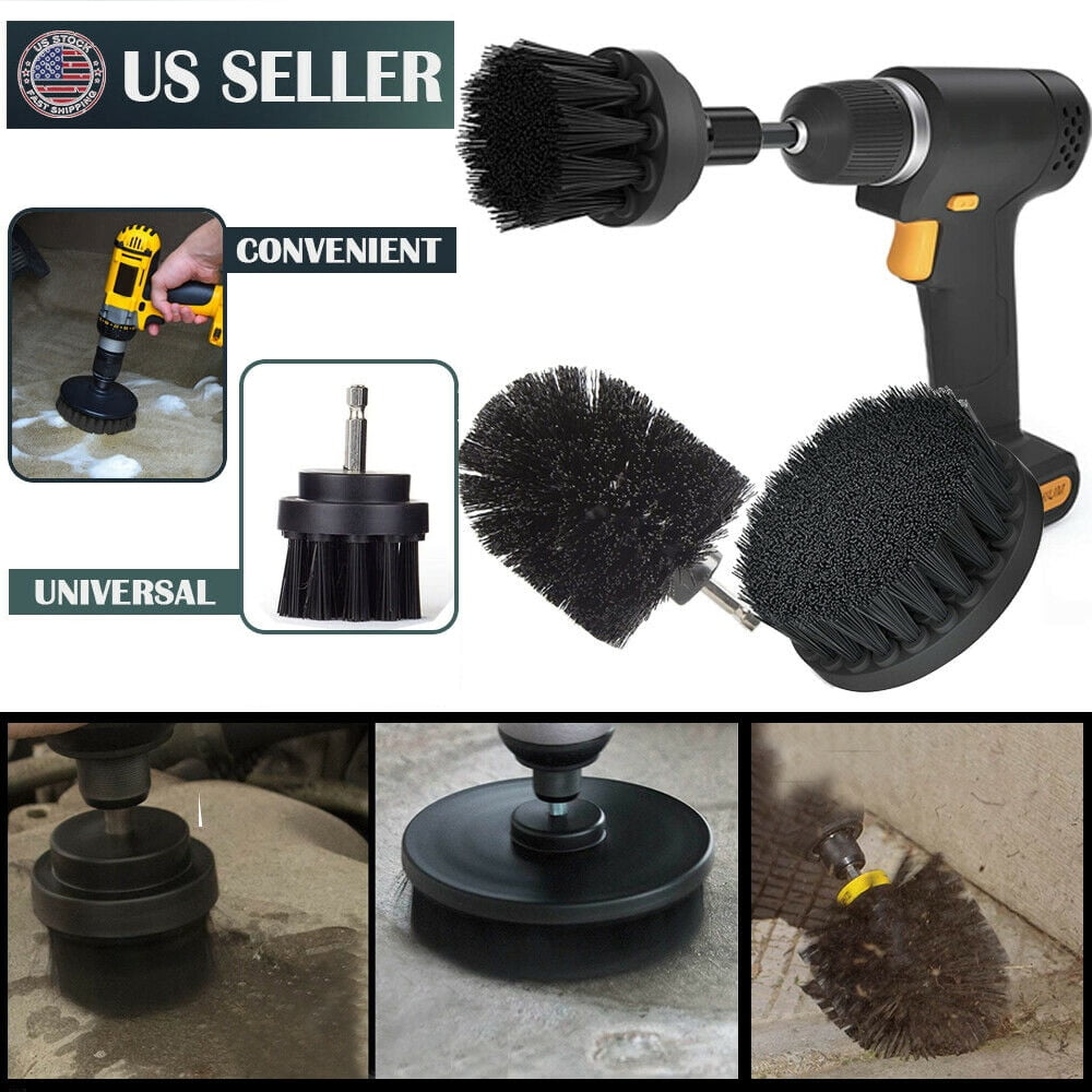IC ICLOVER 3 Pack Drill Brush Attachment Power Scrubber Cleaning Kit