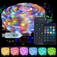 thumbnail image 1 of IC ICLOVER 33ft Fairy Lights, 100 LED String Lights, APP and Remote Control, RGB, Music Sync, 10 Modes Outdoor Indoor Decorative Lights for Garden Wedding Party Home Christmas, 1 of 11