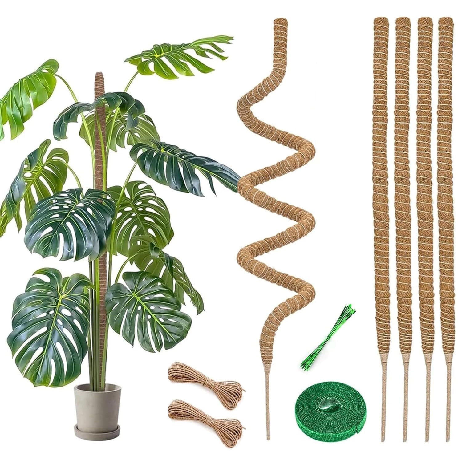 【新品未使用】MOSS STICK SW50 24-25 Moss Pole for Plants Monstera, 50 Inch Bendable Moss Pole