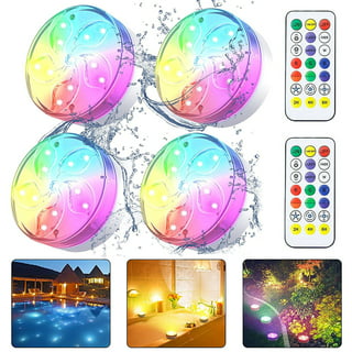 4pk EFX Submersible LED Lights With Remote Waterproof Color Changing Effect