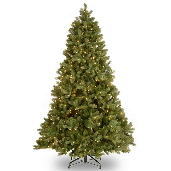IC ICLOVER 6.5ft Prelit Christmas Tree, Artificial Christmas Tree with 250 Warm White Lights, 850 Tips, Metal Stand and Hinged Branches, Storage Bag