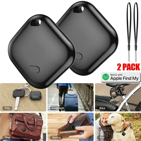 IC ICLOVER Air Tracker, [2 Pack] Key Finder Works with Apple Find My (iOS Only), Bluetooth Tracker Tag for Keys, Luggage, Backpack and Pets, IP67 Waterproof