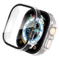 thumbnail image 1 of IC ICLOVER For Apple Watch Ultra 2/1 49mm Screen Protector Case Slim Electroplate Metal Plated Hard Cover with Full Coverage Tempered Glass Screen Protector Cover for Apple iWatch Ultra 49mm, Clear, 1 of 9