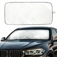 thumbnail image 1 of IC ICLOVER Auto Car Jumbo Sunshade Foldable Windshield Sun Shade Visor Clean Design (59"x33") for Heat Block Wind Shield Screen UV Rays Full Protection, Trucks SUVs Vans, 1 of 8