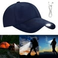 thumbnail image 1 of IC ICLOVER Baseball Cap with Light, Hands Free LED Hat Light 5 LED Headlamp Hat for Outdoor Jogging Fishing, Blue, 1 of 9