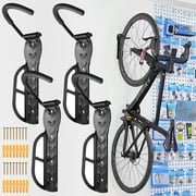 IC ICLOVER Bike Rack Garage Wall Mount - Vertical Bike Storage Rack Bicycle Hanger for Indoor Garage Shed - Heavy Duty Holds up to 67 lb with Screws - 4 Pack