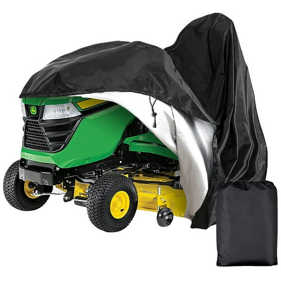 IC ICLOVER  Fits Decks up to 54" Waterproof Riding Lawn Mower Cover Tractor Cover Heavy Duty Garden Protector, Water, Mildew, and UV Resistant, Black