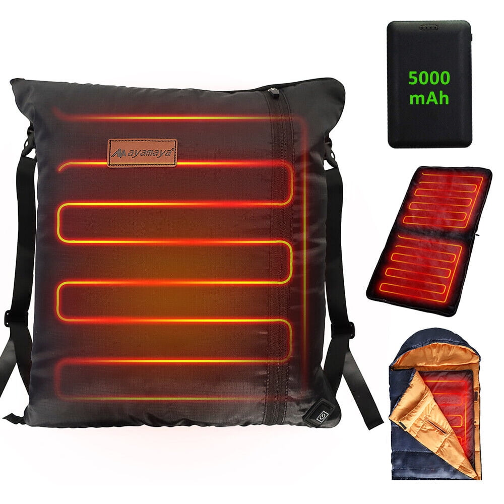 IC ICLOVER Heating Pad for Camping Hiking, Sleeping Bag Heated Blanket Powered by Power Bank