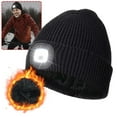 thumbnail image 1 of IC ICLOVER Winter LED Beanie Hat with Light, USB Rechargeable Warm Fleece Lined Knitted Headlight Cap Gifts for Men Women, Black, 1 of 9