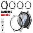 thumbnail image 1 of IC ICLOVER for Samsung Galaxy Watch 7 44mm Bumper Case Glossy Built in Screen Protector Clear Hard Protective Cover, Shock Adsorption Drop Protection Full Cover Transparent, 1 of 8