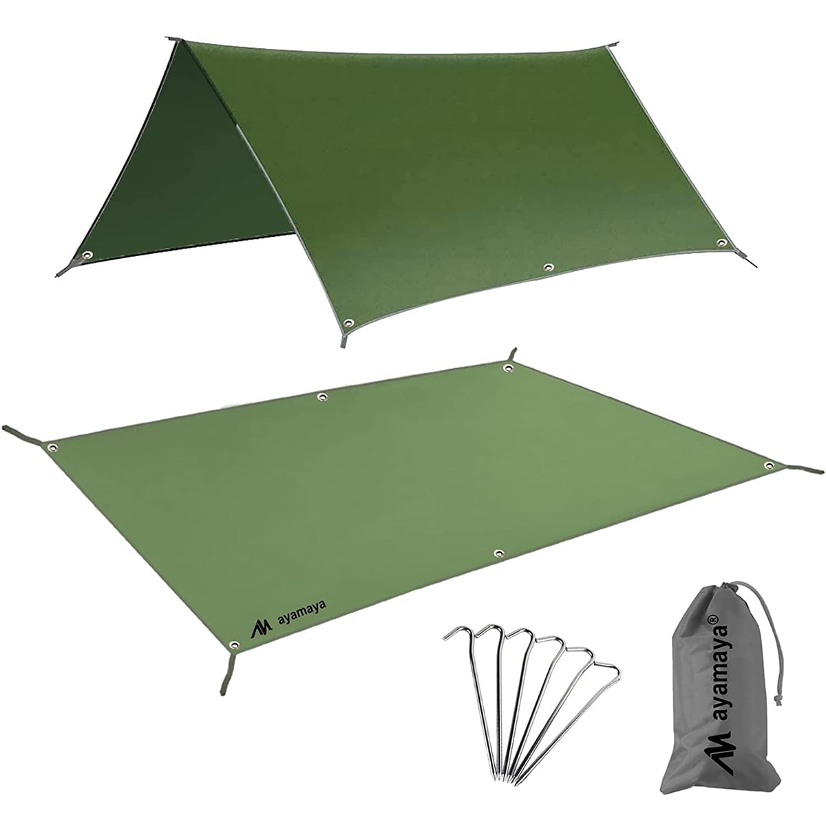 IC ICLOVER Tent Footprint, Waterproof Camping Tarp 157" x 110" Family