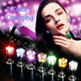 thumbnail image 1 of IC ICLOVER Unisex Changing Color Light up LED Earrings Studs Flashing Rave Party Christmas Halloween [1 Pair], 1 of 8