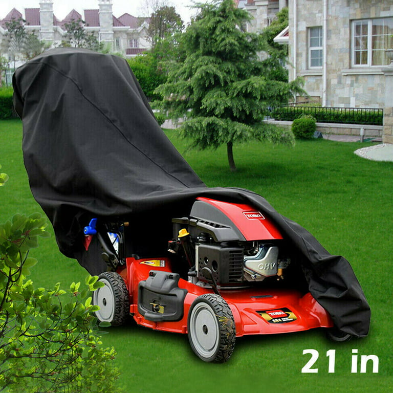 IC ICLOVER Walk Behind Lawn Mower Cover, Self Propelled Lawn Mower Cover  Universal Fit, Weather UV & Mold Protection with Drawstring Storage Bag  Electric and Push Reel Lawn Mower Storage Cover 