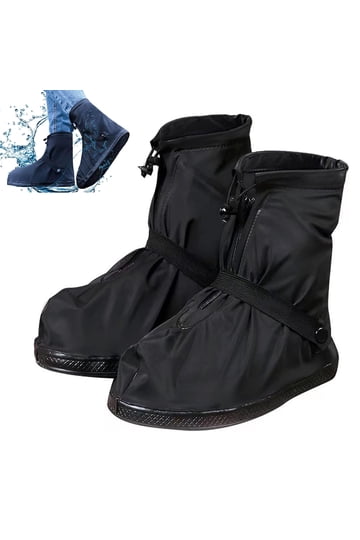 mens winter dress shoe covers Totes Rubber Overshoes - Men's Loafer Style Black NEW Dress Rubbers