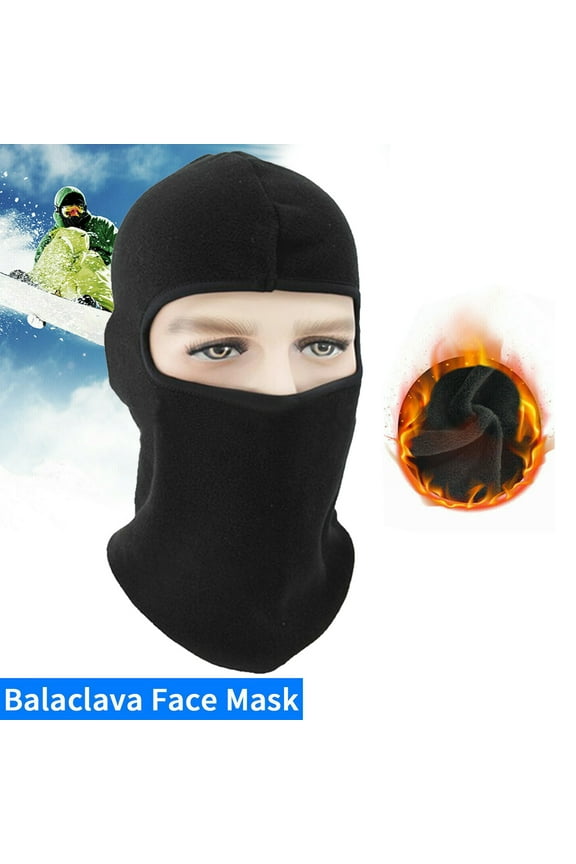 Winter Neck Warmer Hat Warmer Face Cover Windproof Balaclavas for Men Women Fleece Balaclava Thermal Hat Full Face Neck Beanie Ski Cap for Cycling Outdoors Sports Black
