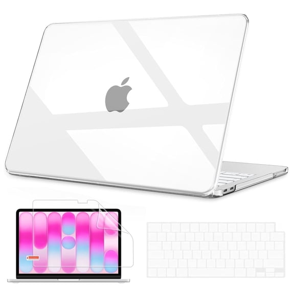IC ICLOVER for MacBook Neo 13 inch A3404 (2026), Snap on Hard Shell & Keyboard Cover & Screen Film for MacBook Neo 13" with A18 Pro Chip, Clear