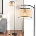 thumbnail image 1 of IC INSTANT COACH Boho Rattan Floor lamp, Farmhouse Standing Light with ON/OFF Switch E26 Lights for Bedrooms Living Room, 1 of 7