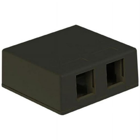 SURFACE MOUNT BOX, 2-PORT, BLACK