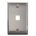 thumbnail image 1 of ICC FACE1SS 1-Port Stainless Steel Wall Plate Single Gang, 1 of 6