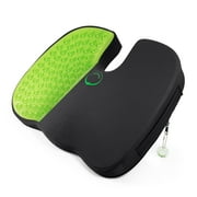 ICANSIT Memory Foam Seat Cushion for Office Chair Cushion for Tailbone Pain Relief Home/ Car Seat Cushion Black Spandex