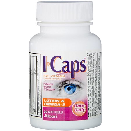 ICAPS Lutein & Omega-3 Softgels 30 Soft Gels (Pack of 3)