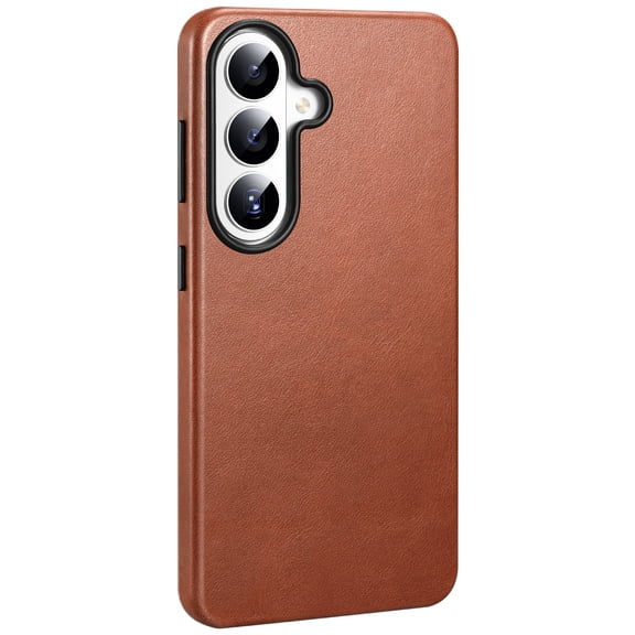 ICARER FAMILY Galaxy S26 Case MagSafe Compatible Genuine Leather, Brown