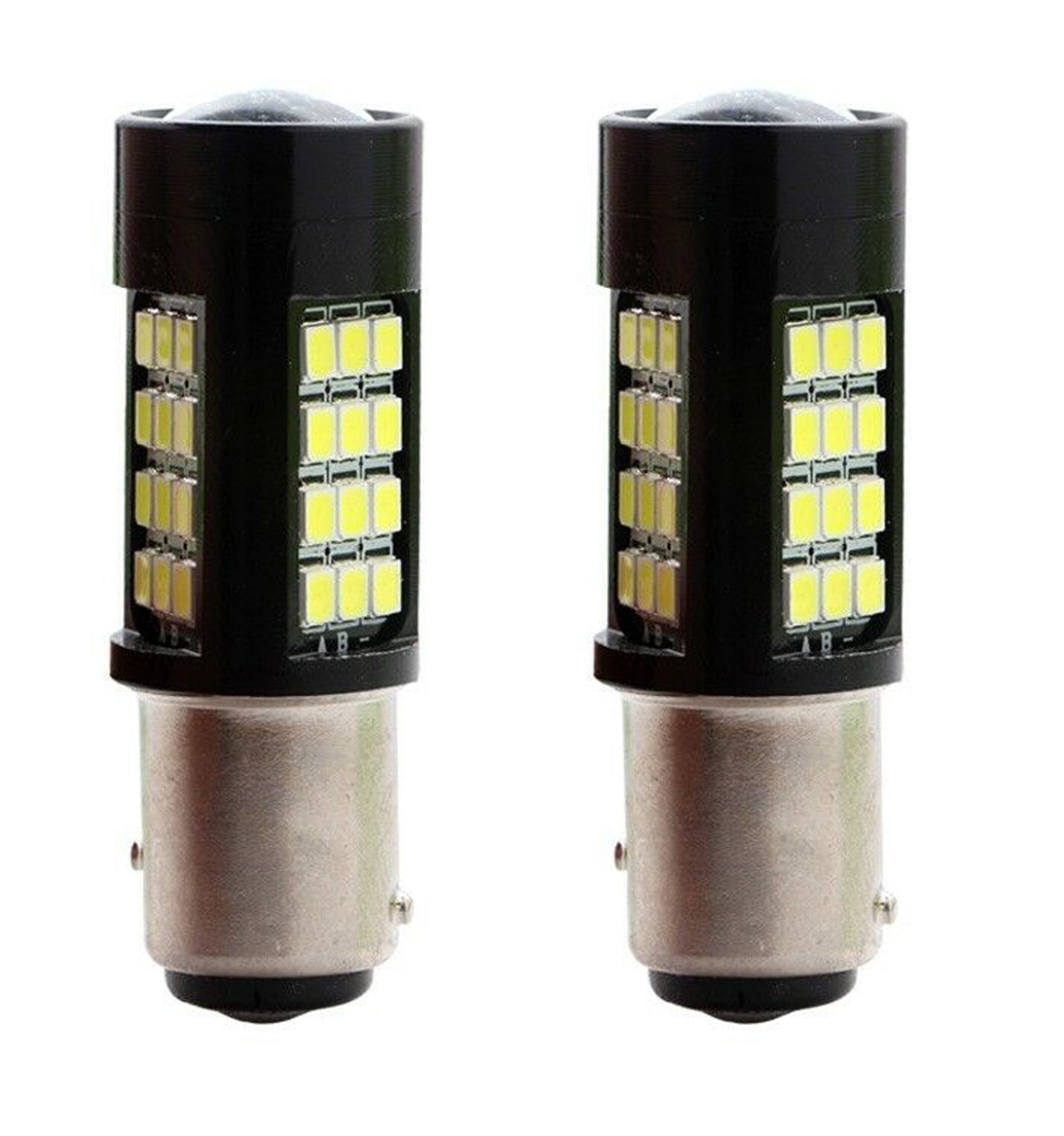 ICBEAMER 2 pcs BAY15d 1130 1154 1157 1158 1493 2057 2357 7528 Canbus 42 LED Replace Halogen Light Bulbs [Color: White]