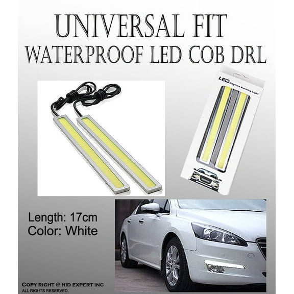 ICBEAMER 2pcs COB 17cm White LED car DRL Fog Lamp Daytime Running Lights Good No.1