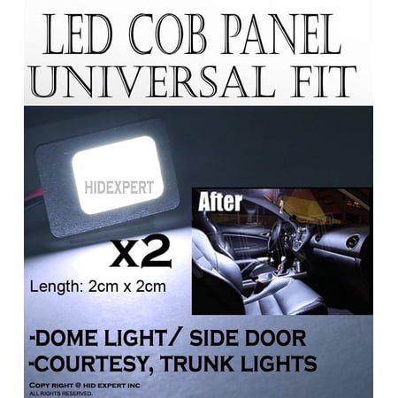 ICBEAMER 2x White LED 27mm Panel High Power Lights Interior Map/Dome/Door Light R#8