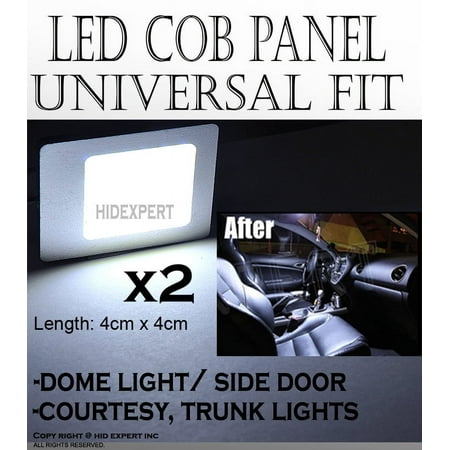 ICBEAMER 2x White LED 3.5cmx4cm Panel High Power Lights Interior Map/Dome/Door Light D#9