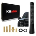 thumbnail image 1 of ICBEAMER 3" 76 mm Aluminum Matte Black w/ Carbon Fiber Universal AM/FM Radio Antenna Screw-in Stubby Aerial Replacement, 1 of 9