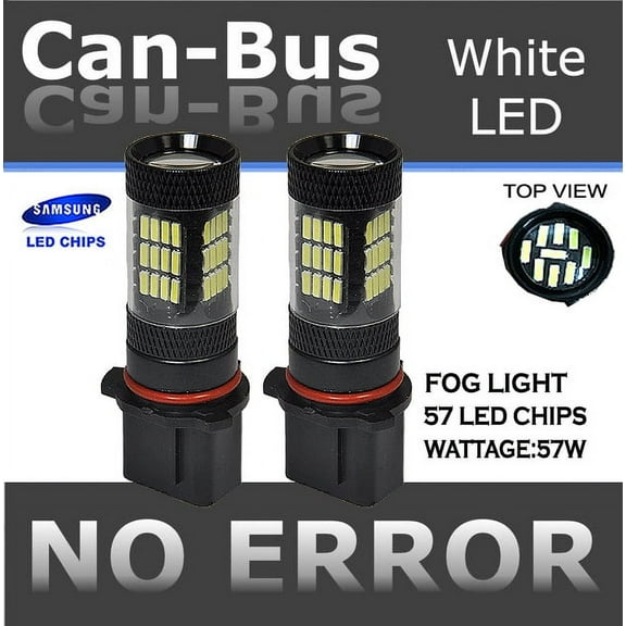 ICBEAMER Canbus LED P13W 42 LED Fog Light Plasma Projector bulbs