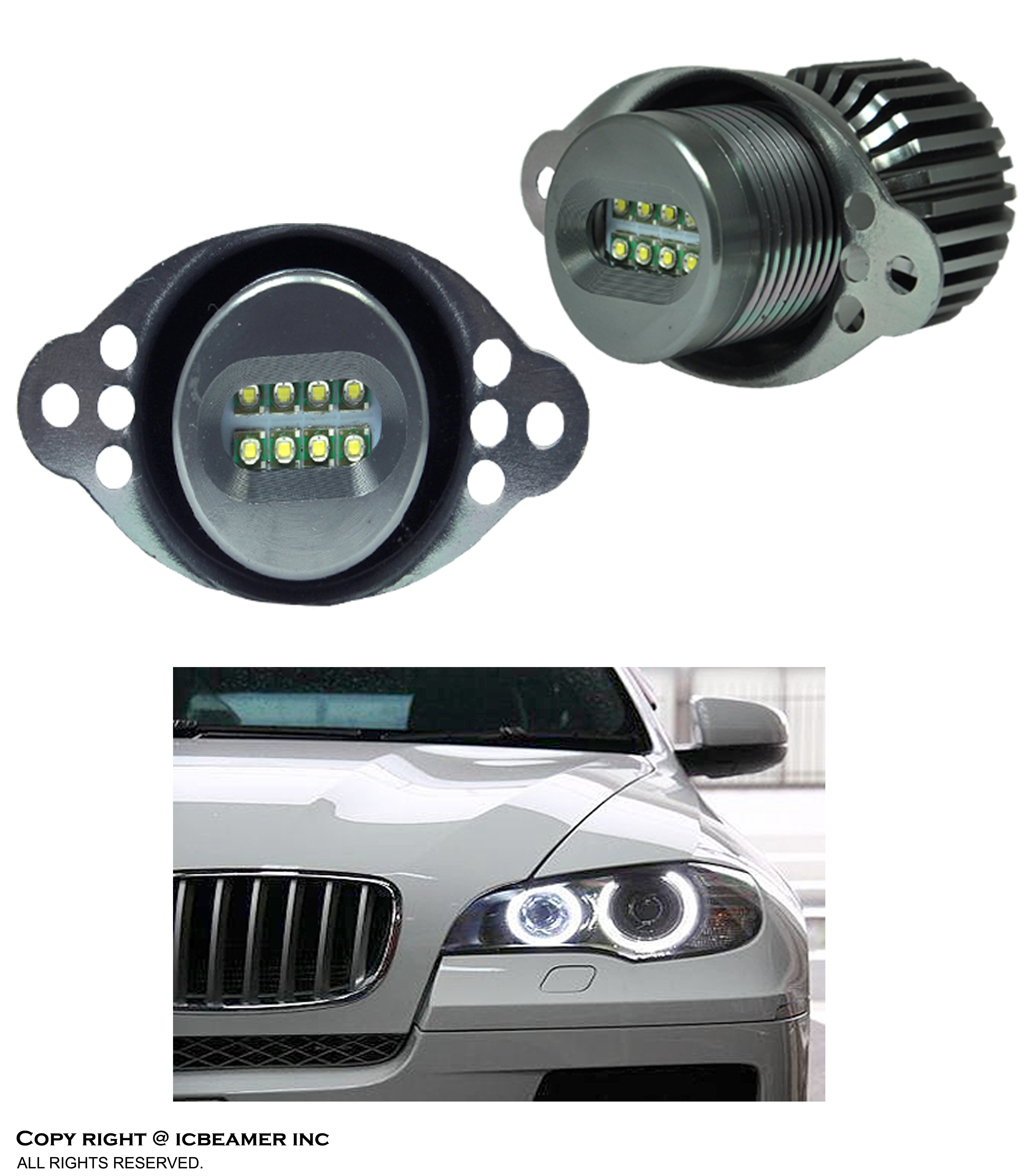 BMW E90 E91 前期 LED Fits For BMW E90 E91 LCI 2008-2011 LED Angel Eyes Halo Ring