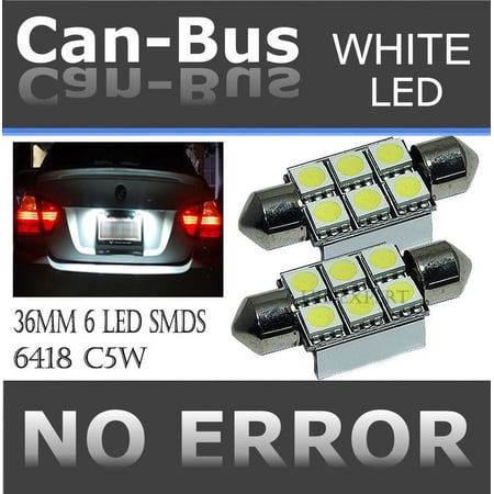 ICBEAMER FESTOON 36 mm 6 LED WHITE COLOR License Plate or Interior Doom Light