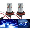 thumbnail image 1 of ICBEAMER Fit BMW Angel Eye Halo Ring E92 H8 H11 High Power LED 10000K White Replacement Blue Light Bulbs [Pack of 2 pcs], 1 of 5