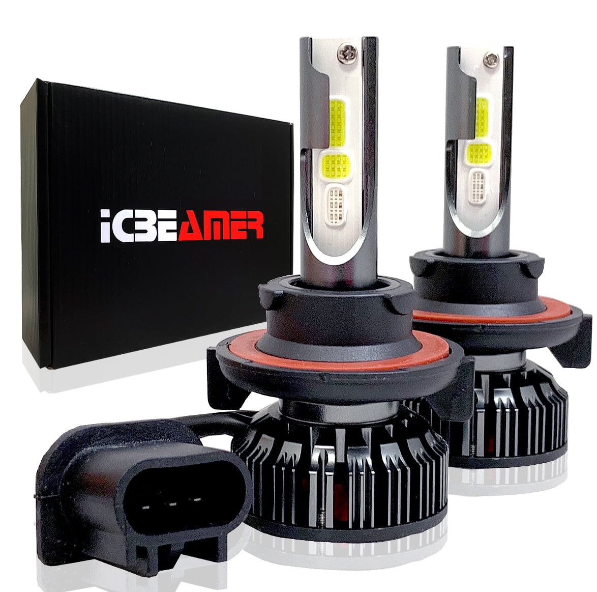 Ryb Led Halogen ICBEAMER H13 LED RGB Headlight, Hi/Lo 7200lm, COB, App Controlled ...