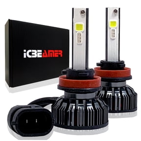 ICBEAMER H9 High Beam 7200lm COB LED RGB Headlight Daytime Running Light Replace Halogen bulbs control by Smartphone App