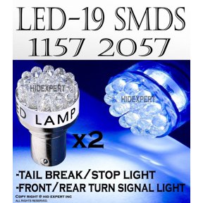 ICBEAMER One Pair Super BLUE 19 Led Bulbs For Turn Signal Light 1157 2057 Fast Shipping