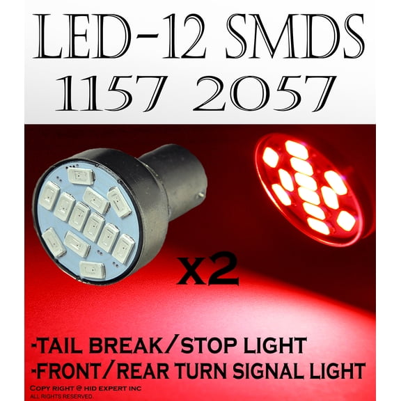 ICBEAMER One Pair Super RED 19 Led SMDs Bulbs For Turn Signal Light 1157 2057 Fast Shipping