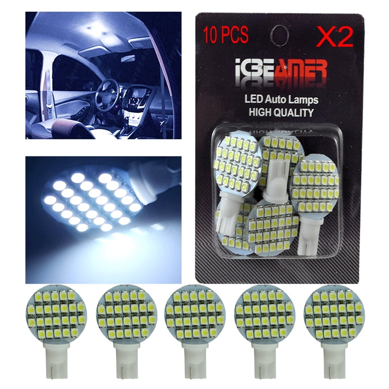 50x Super Bright White T10 Wedge 8SMD LED Bulbs – Replace 194, 168, 2825, W5W (50-Pack, Open Box) 2 thumbnail image